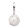 Adornica Diamonds Sterling Silver Rhodium-Plated Click-on White Ferido and Stellux