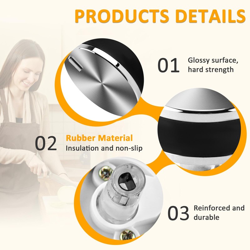 MIFLUS WB03X24360 Gas Stove Knob Stainless Steel Compatible for G-E