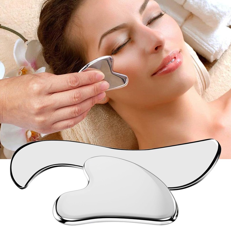 Landrain Gua Sha Stein Edelstahl, Gua Sha Schaber Faszien Tool