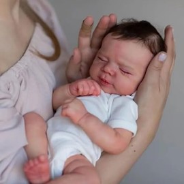 Pinky Reborn Lovely Waterproof Reborn Baby Girl Dolls Vinyl Full Body 18 Inch Real Lifelike Sleeping Baby Dolls That Look Like A Real Looking Newborn Baby Toddler Girl Washable Doll