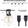 SUNTHIN Outdoor String Lights, 48FT Patio Lights with 25 G40