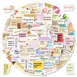 100pcs Motivational Stickers, Inspirational Words Stickers for Girl Teen Adult Water Bottle Positive Quote Vinyl Stickers for Laptop Encouraging Affirmation Decal for Teacher Journaling Scrapbook