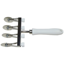 ELETTRO CENTER Art. 396 Adjustable Stainless Steel Cookie Cutter, White