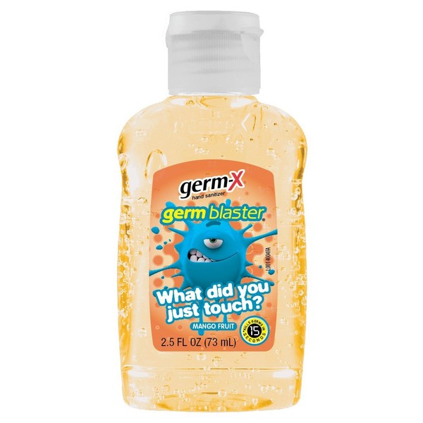 Germ-X Germ Blaster Hand Sanitizer, Mango Fruit, Travel Size, 2.5 Fluid Ounce