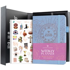 Legend Weekly Planner Premium – Undated Weekly, Monthly & Budget Planner – Life Organizer for Time Management & Productivity, A5 (Periwinkle, New Cover)