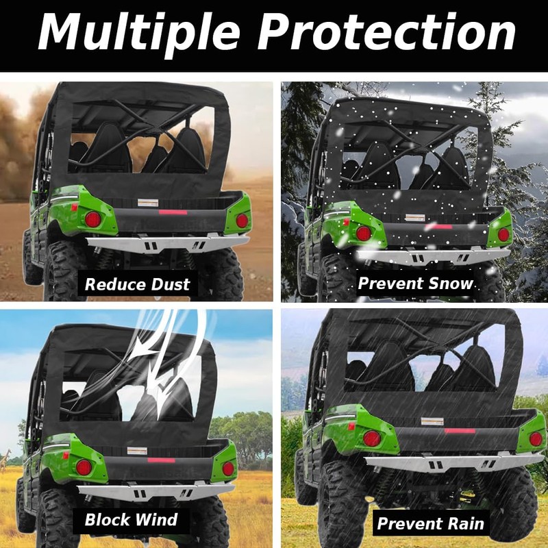 YONQIFON UTV Teryx 800 4 Rear Window,Back Window Soft Rear