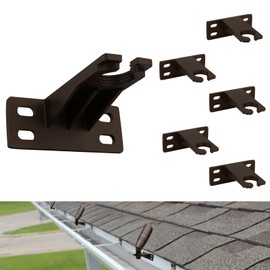 ZestPatio Gutter Brackets for House, Mount Bracket for Low Voltage Spot Lights, 1/2" NPT Thread for Gutter Lights, Low Voltage Landscape Lighting Accessories, Die-Cast Aluminum, Bronze, Pack of 6