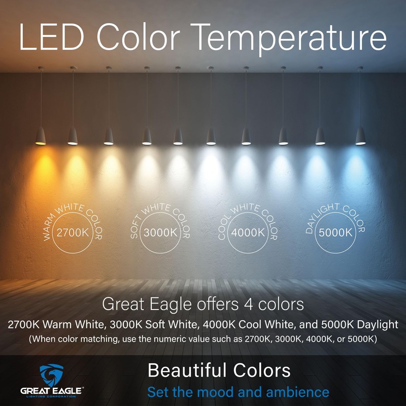 Great Eagle A19 LED Light Bulbs 60 Watt Equivalent -