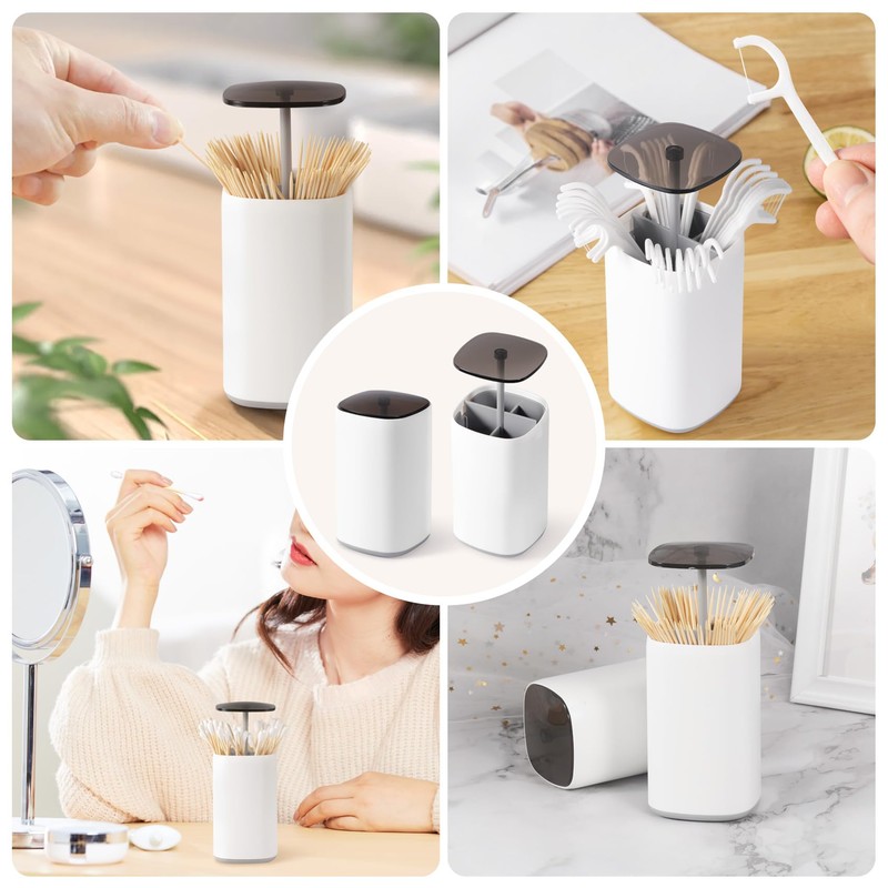 Kailund Toothpick Holder, Toothpick Case, Toothpick Holder, Push Type, Toothpick