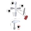 Create Idea 5PCS Utility Key Set: Zinc Alloy Plumber Key