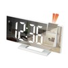Projection Alarm Clock Large Screen ABS Mirror Surface LED Based