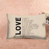 Nicokee Throw Pillow Cover Love Quote 1 Corinthians 13 4-8