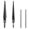 Yakamoz 2Pieces T-Handle Tapered Reamer Set, 1/4" Hex Shank Detachable
