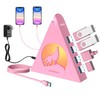 JoyReken Powered USB Hub (Pink), 6-Port USB 3.0 Hub with