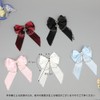 ロリータ リボン ヘアクリップ 蝶結び レース髪飾りクロス チャーム付き ゴスロリ ヘアピン コスプレヘッドドレス 地雷系