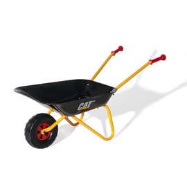 Rolly CAT Kids Wheelbarrow Ride On - Rust-Resistant Seamless Steel Tub with Rubber Hand Grips
