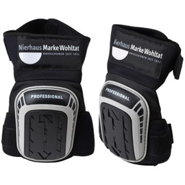 NIERHAUS WOHLTAT Knee Pads Professional - Professional Knee Protection with Gel Cushion - Knee Pads for Tilers, Craftsmen, Floorers, Gardening with Strong, Comfortable, Non-Slip Straps
