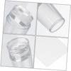 IWOWHERO 4pcs Clear DIY Nail Art Stamping Plates with Manicure