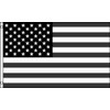 Black & White USA Flag 3x5ft Poly