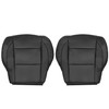 Vigoraze Driver & Passenger Bottom Leather Replacement Seat Covers Black