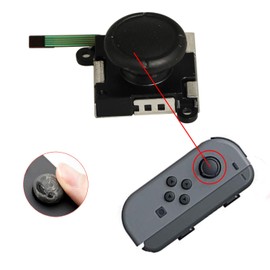 3D Analogue Joystick, Timorn Joystick Replacement Parts Thumb Stick Repair Kit for Switch Joycon Controller with Screwdriver Tweezers Pry Tools and Thumbstick Caps