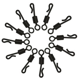 Pack of 35 Fishing Rolling Swivels, Q-Shaped Carp Fishing Swivels, Snap Connectors, Lightweight Portable Fishing Clamp Tackle Accessories