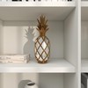 Deco 79 Glass Fruit Pineapple Sculpture with Mirror Accents, 5"