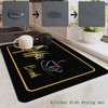 Ruhuayoupin Coffee Bar Mat For Countertop Hide Stain Absorbent Rubber