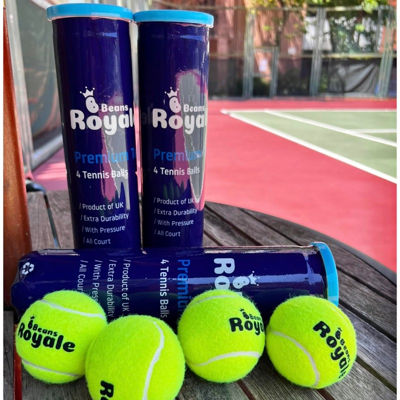 Beans Royale Tennis Balls 4 Pack for All Tennis Balls,