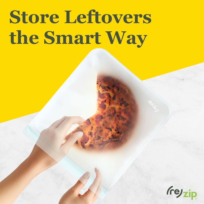 (re) zip Gallon Reusable Storage Bags, BPA-Free, Leakproof, Food-Grade 100%