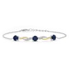 Gem Stone King Pulsera de tenis para mujer de plata
