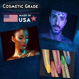 Sunny Gold Biodegradable Glitter 1 Ounce - Made from Plant Cellulose, Earth Friendly. Perfect for Body, Cosmetics, Crafts, DIY Projects. Can be Mixed with Lotions, Gels, Oils, Face Paint