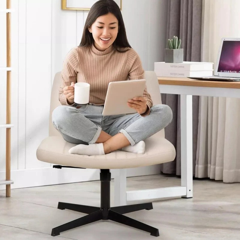 No brand Criss Cross Chair Legged Office Wide Comfy Desk