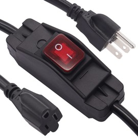 TWTADE 3 Prong Extension Cord with Inline Switch On/Off 14AWG 1.5FT Outlets Power Cords Heavy Duty Extension Cord Switch 30A 125V/15A 250V AC for Electrical Appliances