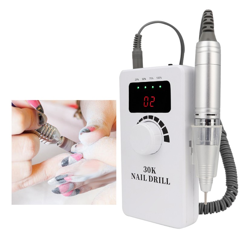 30000RPM Portable Nail Drill Machine Electric Nail Grinding Buffing Polisher