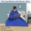 Cuddlee Blanket with Sleeves in Blue