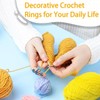 FANGWSSIBEI 4Pcs Crochet Tension Rings with 60Pcs Stitch Markers Crochet,