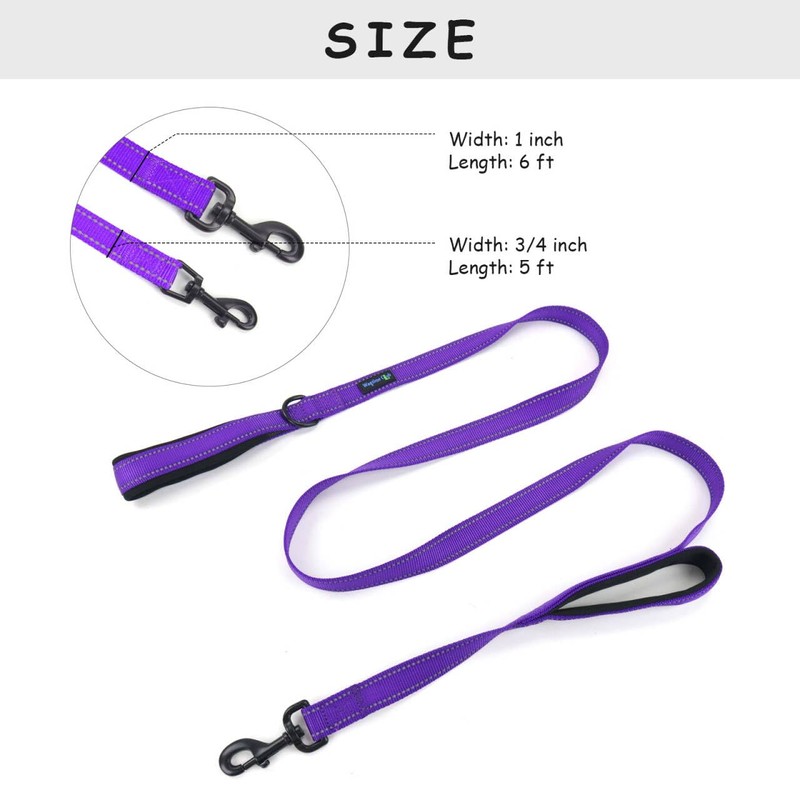 Wagtime Club Soft &Thick Dual Handle 6FT Dog Leash, Premium