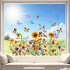 2PCS BMYUK Window Sticker Spring Window Sticker Garden Flowers Summer