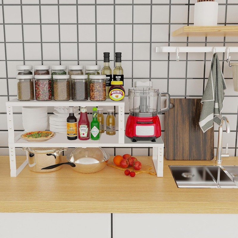 Jojocross Expandable Cabinet Shelf Organizer Storage Spice Rack Shelves for