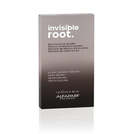 Alfaparf Milano Invisible Root Touch Up Powder - Black - Temporary Hair Color Powder - Quick Dry Root Concealer for On-the-Go Touchups - Color Regrowth Cover Up - Vegan (0.18 oz / 5g)