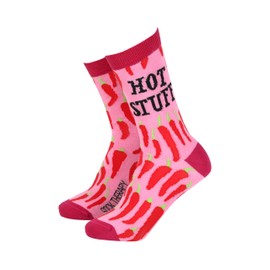 Smiling Faces MAKING SMILES SINCE 2001 Sock Therapy Bamboo Breathable Women's Socks - Hot Stuff