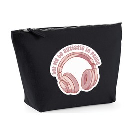 Hippowarehouse Let me be Autistic in Peace Printed Make up Cosmetic wash Bag 18x19x9cm