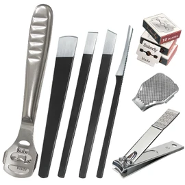 37 Pcs Callus Shaver for Feet Set, Foot Callus Shaver, (1 Foot Razor for Callus Removal &1 File Heads & 4 Pedicure Knife & 1 Nail Clippers & 30 Replacement Slices Blades)