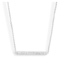 Altitude Boutique Minimalist Bar Necklace Simple Horizontal Bar Necklace for Women (Silver)