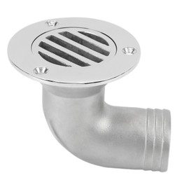 Boat Deck Drain 90 Degree Elbow 316 Stainless Steel Split Floor Deck Drain for Fishing Boat Yacht 38mm / 1.49in