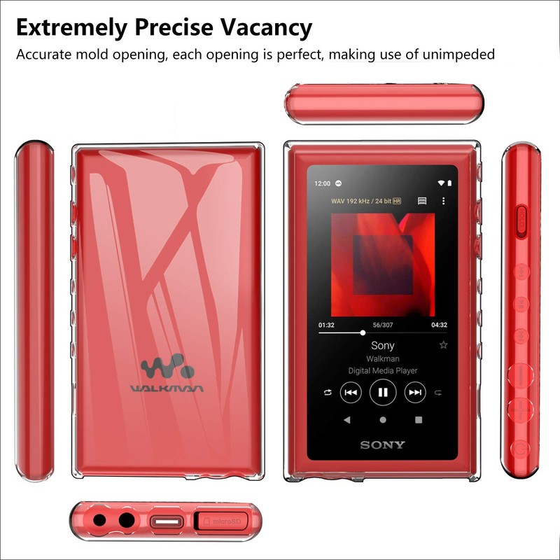 Sony Walkman NW-A100 Series Case [ELMK] Crystal Clear Transparent TPU