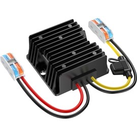 24VDC to 12VDC Converter 15A 180W, 18V to 12V Converter with Fuse Waterproof and Wire Terminal Block, Converter 24V to 12V for Cart LED Light Truck Vehicle Boat Solar System (Accept DC 15-40V Inputs)