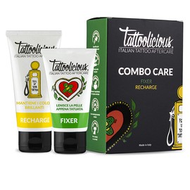 Tattoolicious Combo After Care 75 ml + Revitalising Cream Soothing for Tattoos For Tattoos, using Ingredients Bio 100 ml