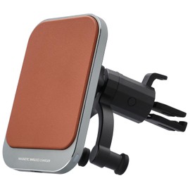 [Improved 2024] In-Car Smartphone Holder, Wireless Charging, 15 W, Qi Rapid Charging, One-handed Operation, One-touch Fixing, Air Conditioner Vent Fixed, Clip Type, Compatible with All Cars,